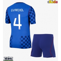 Croatia Josko Gvardiol #4 Replica Away Minikit World Cup 2026 Short Sleeve (+ pants)
